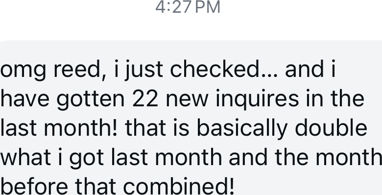 Photographer message: 22 new inquiries in the last month, double the previous two months combined
